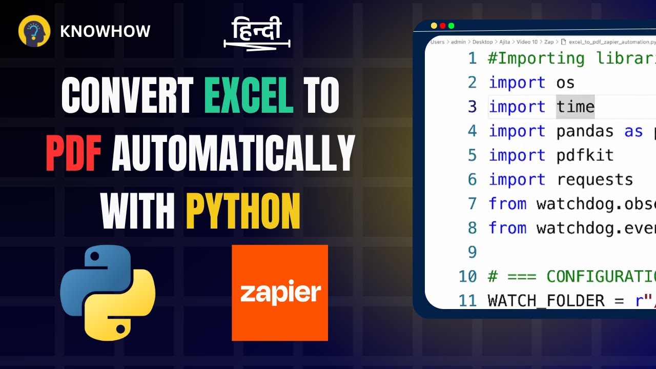Convert Excel to PDF & Auto Email Daily Reports with Python + Zapier ...