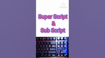 Subscript and Superscript shortcut keys | shortcut keys for super script and sub script #computers