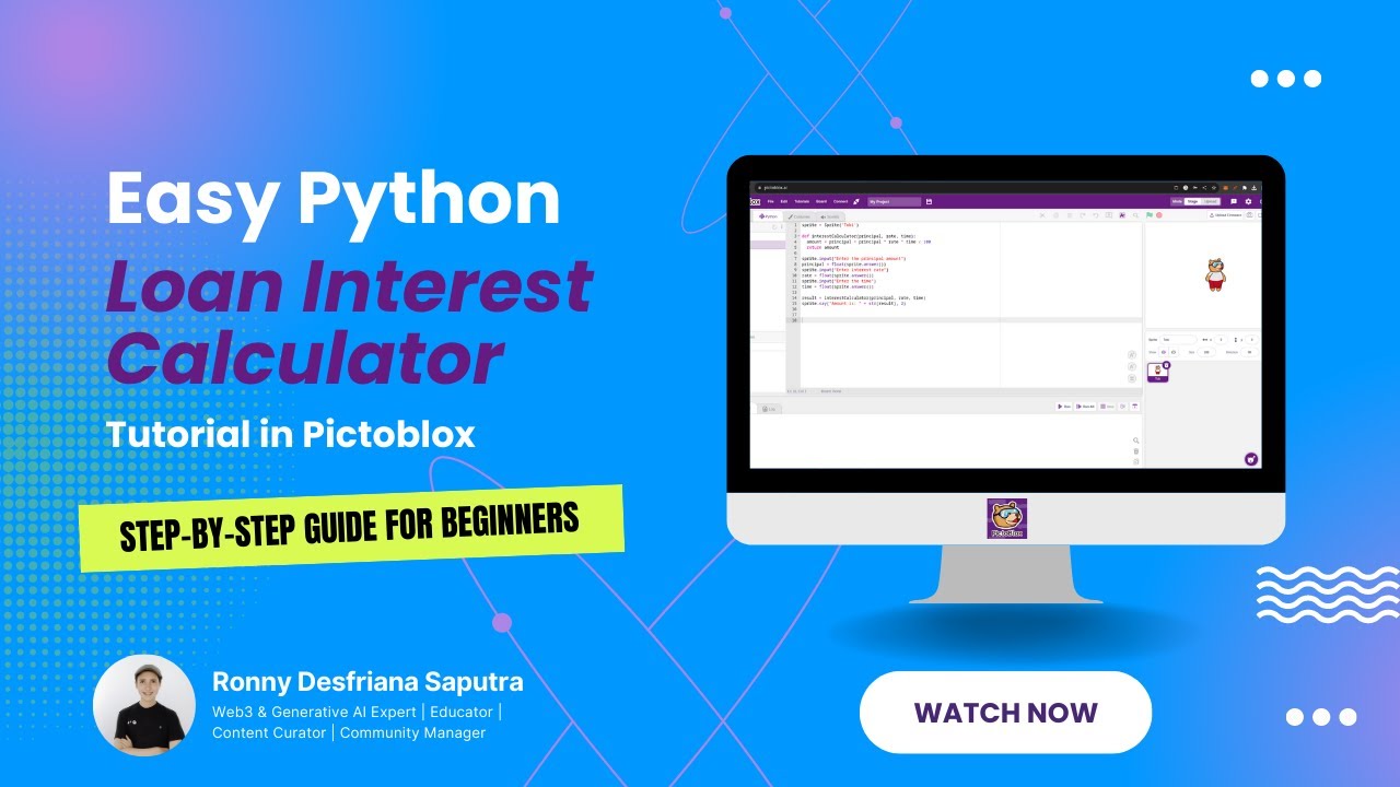 Easy Python Loan Interest Calculator Tutorial in Pictoblox - Step-by ...