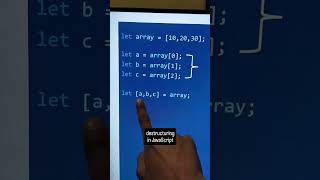 Coding Made Easy! Learn in Seconds ⏳💻 Js destructuring #coding #js #viralvideo #programming #learnco