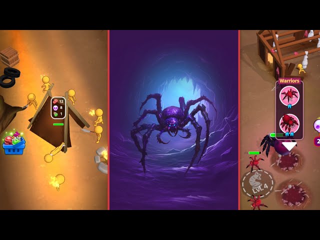 Spider Nest Upgrading Spider 🕸️🕸️ From Level 1 To 3 Killng