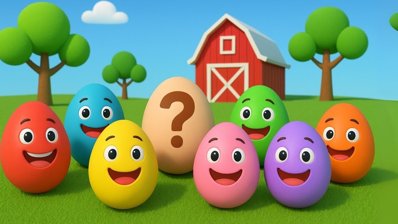 🎨 Die Bunten Eier im Zauberwald 🌈 | Farben lernen mit Musik für Kinder & Kleinkinder 🥚🎵