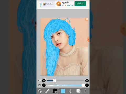 cách sử dụng app ibispaint X để chỉnh sửa màu tóc nha.