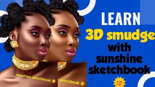 3D Smudge Painting, blending on autodesk sketchbook🎨 with sunshine sketchbook (smartphone) screenshot 3