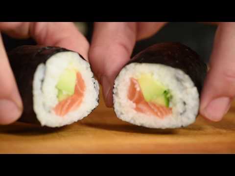 Video: Sushi Rulle Med Laks