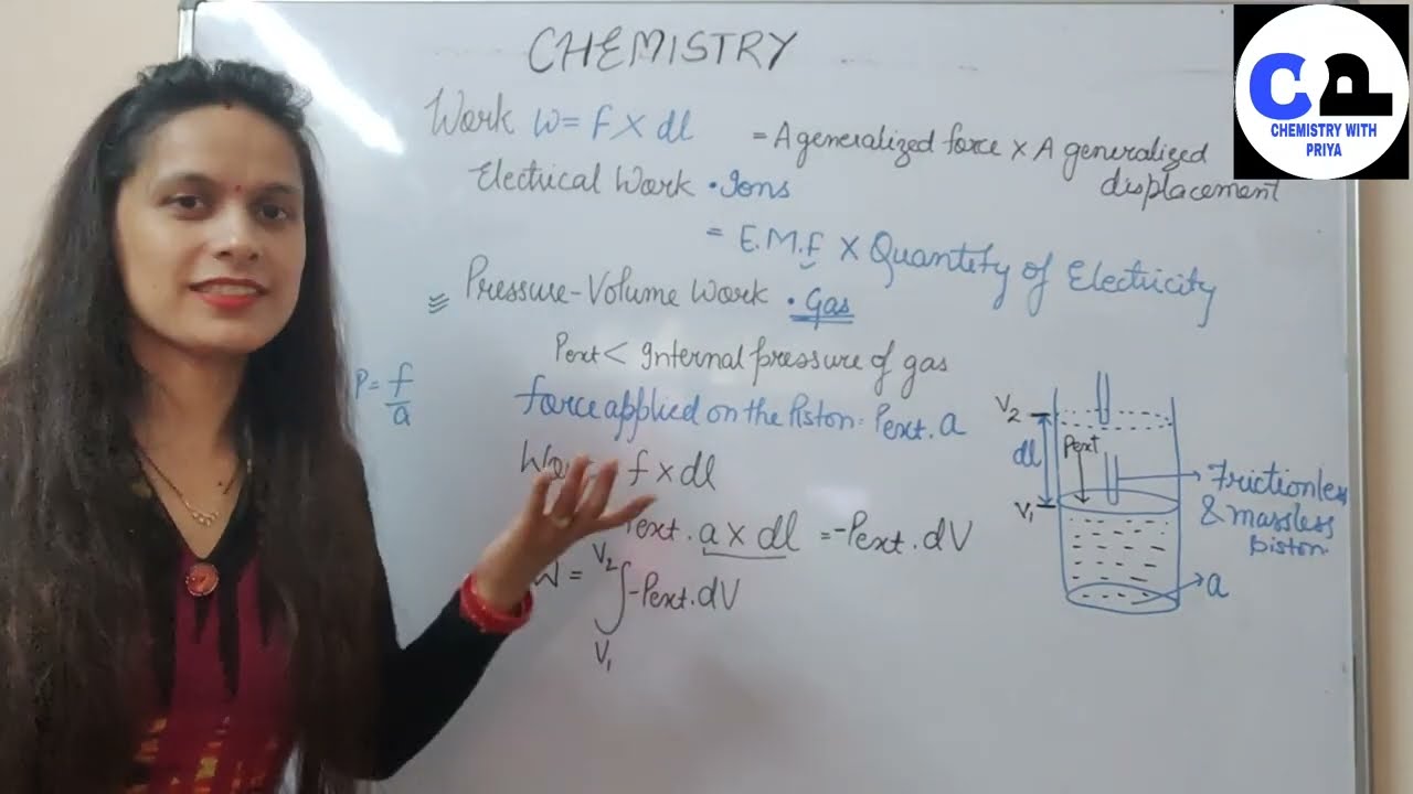 11th||NEET||JEE||THERMODYNAMICS||WORK||PRESSURE -VOLUME WORK||DERIVATION||ISOTHERMAL||ISOCHORIC||