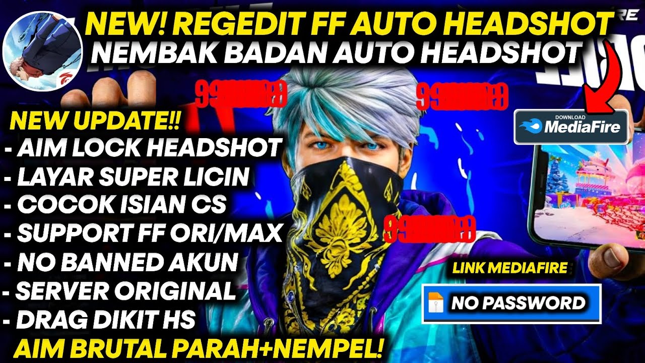 NEMBAK BADAN HS100%‼️ REGEDIT FF AUTO HEADSHOT TERBARU 2026 ANTI SERVER CHEAT & ANTI BANNED
