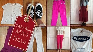 OLD NAVY MINI HAUL + TRY ON (EVERYTHING UNDER $8, PIXIE PANTS, MAXI DRESS, JEANS, AND MORE!)