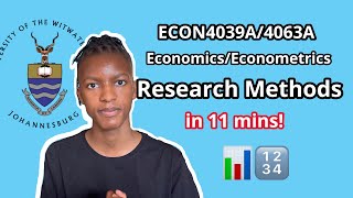 Economics/Econometrics Research Methods (ECON4063/39A) in 11 mins!