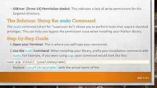 How to Easily Fix Permission Denied Errors When Installing Libraries in Python