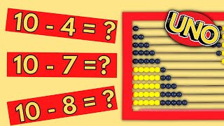 SUBTRACTION facts of 10 card game | Gameschooling MATHS (Back to Basics) screenshot 5