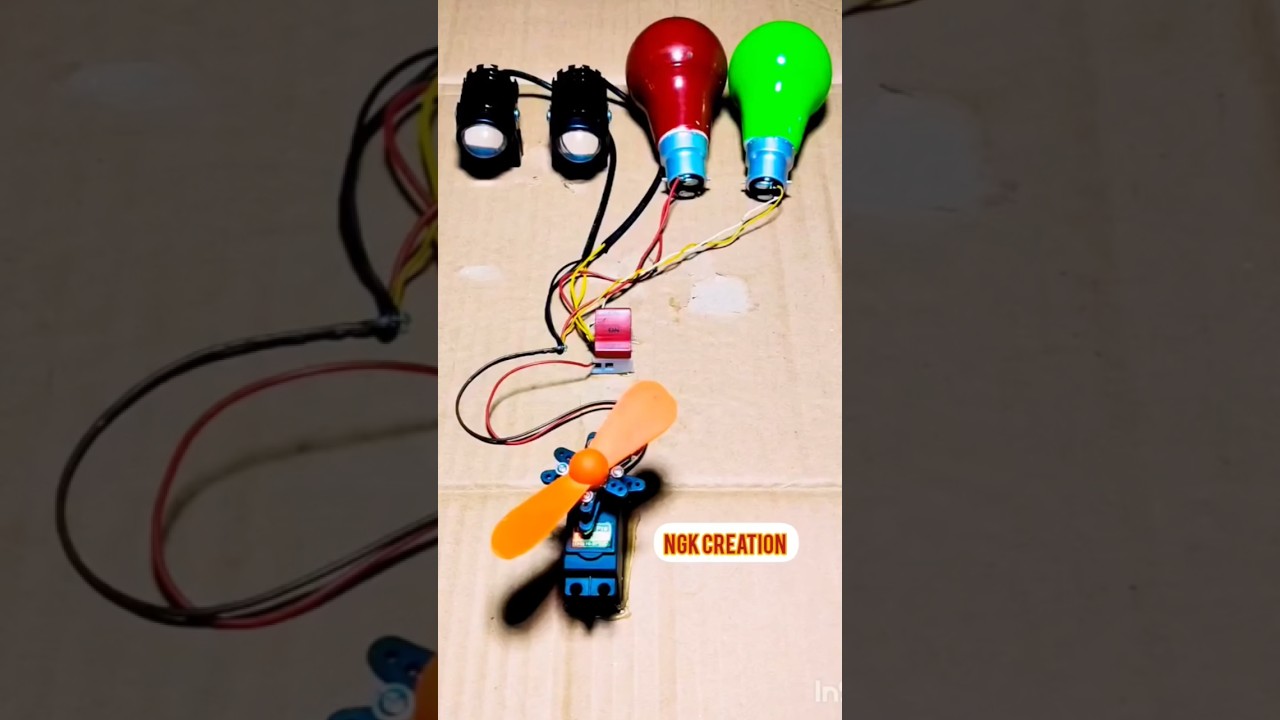 DIY Mini Generator with DC Motor ⚡ Amazing Science Experiment #shorts