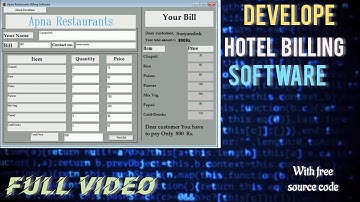 Develope Hotel Bill Management Software With The Help Of Visual Basic 6.0 | @suryanshsk
