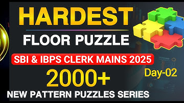 🚨Hard Floor Based Puzzle for SBI & IBPS Clerk Mains. New Pattern Reasoning Puzzle 2025. Mains Puzzle