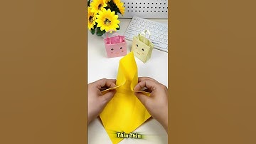 Gấp túi xách mini bằng giấy cực kì kute #meovat #thucong #handmade  #gấpgiấy