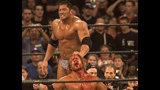 العداوة الدموية بين الأصدقاء _ تربيل اتش و باتيستا Batista vs  Triple H | World  | Blood Match