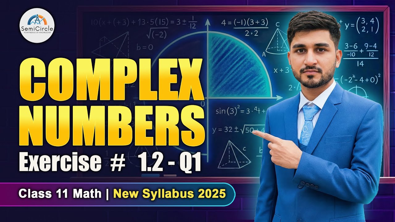 Exercise 1.2 Question 1 | Equality of Two Complex Numbers | FSC Math Part 1New Syllabus 2025