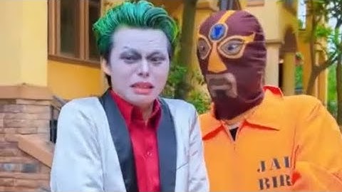 Supergirl was bullied by the clown but fortunately the rabbit police officer arrived in time