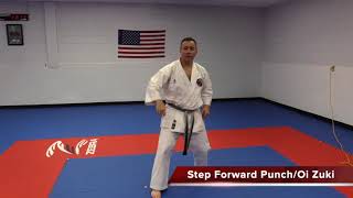 Karate Beginner Front Stances Punch - Oi Zuki