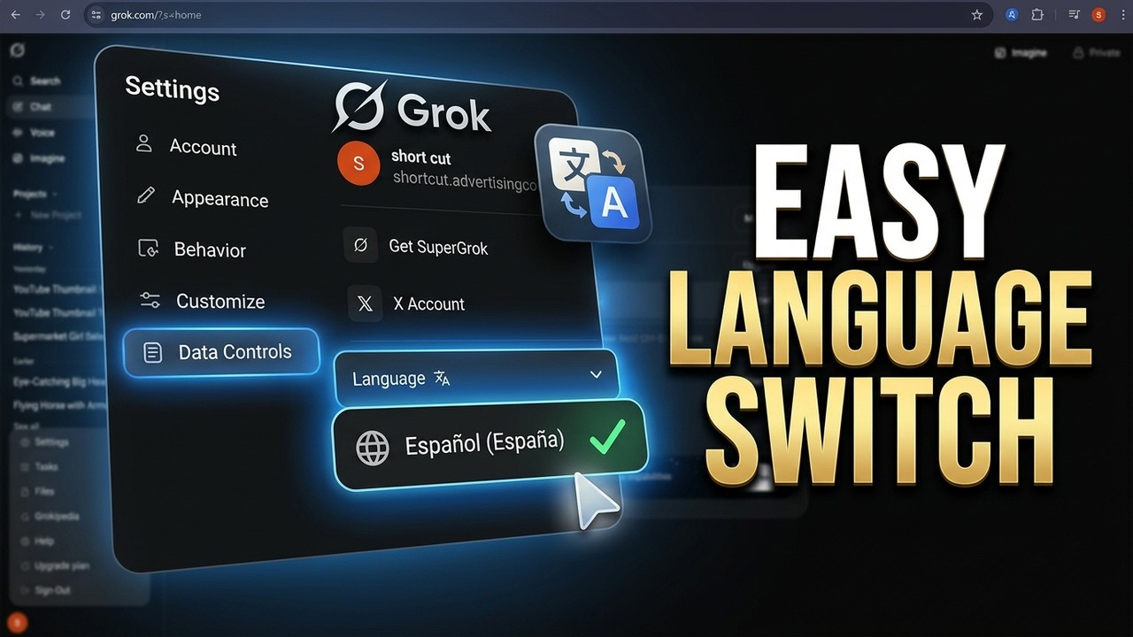 Grok Asl How to Change Language in Grok (Full Guide) - YouTube
