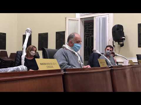 El concejal Pereyra en el tratamiento de la rendición de cuentas