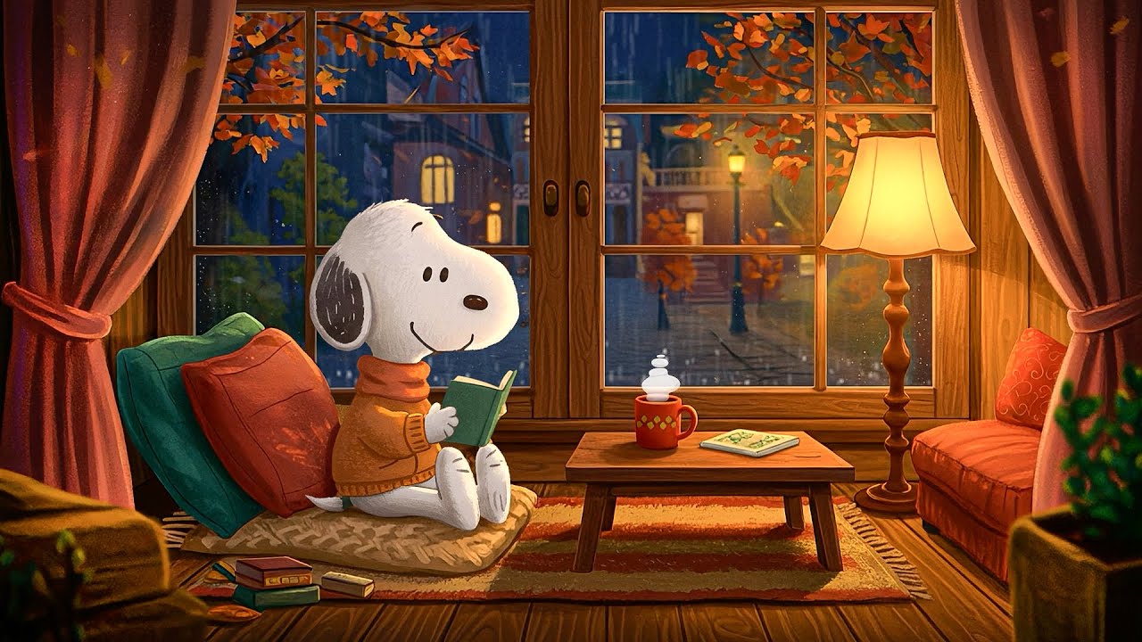 Watch 🍂 Snoopy’s Rainy Autumn Night ☕ Cozy Jazz Ambience for Reading, Study & Peaceful Sleep on YouTube Watch 🍂 Snoopy’s Rainy Autumn Night ☕ Cozy Jazz Ambience for Reading, Study & Peaceful Sleep on YouTube