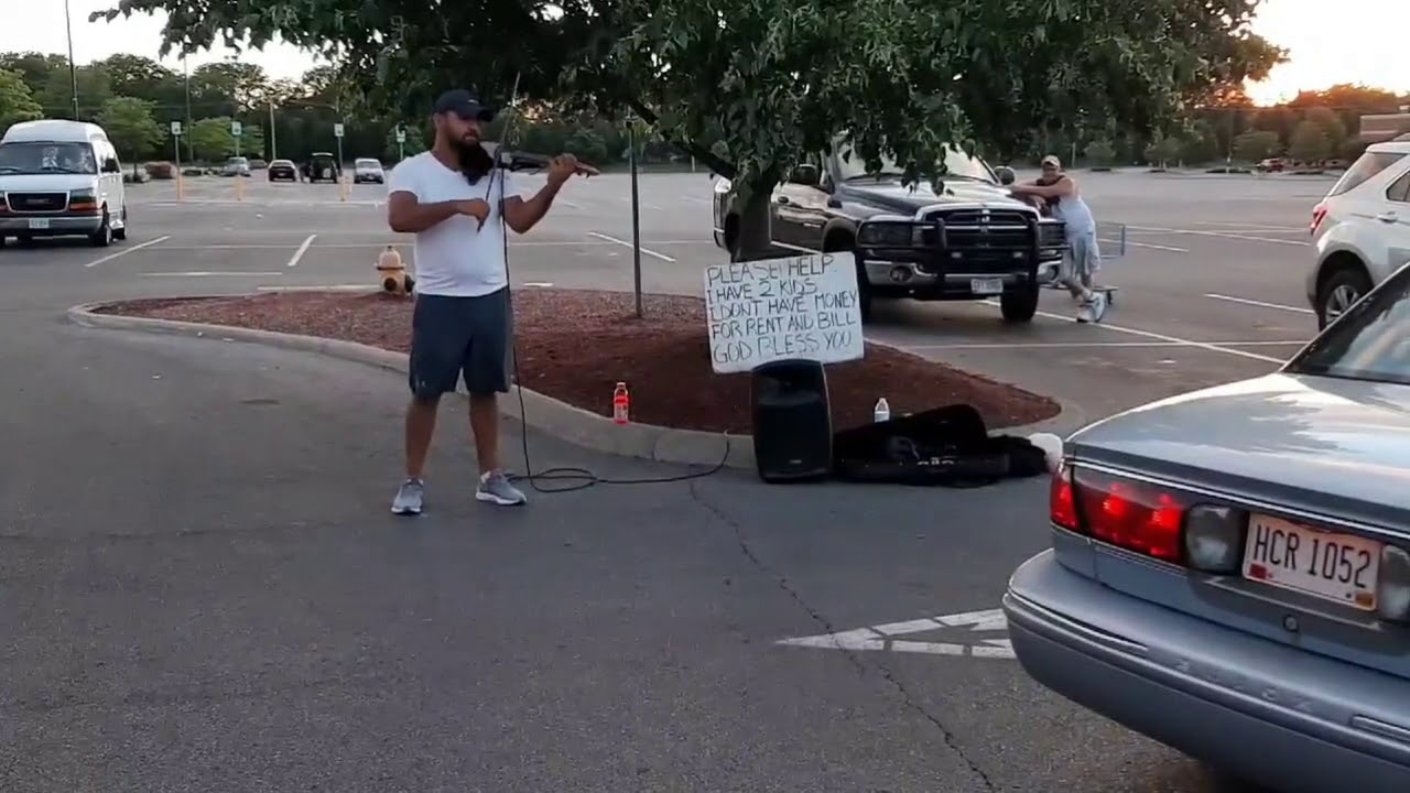 Man Playing Violin In Parking Lot YouTube
