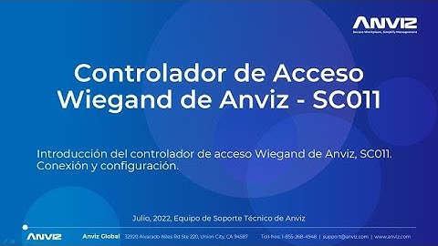 Controlador de Acceso Wiegand de Anviz - SC011/Descanso entre Turnos - CrossChexCloud