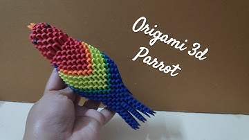 3d origami parrot tutorial / How to make 3d origami macaw step by step