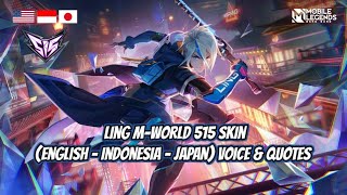 Ling M-World 515 Skin (English, Indonesia, Japan) Voice and Quotes