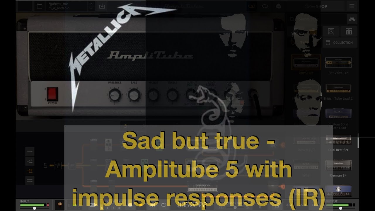 METALLICA Sad but true Amplitube 5 + IRs (impulse responses) free