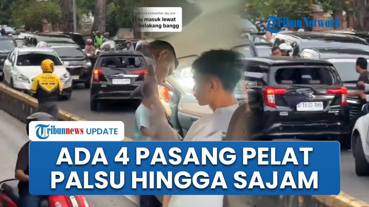 Polisi Temukan 4 Pasang Pelat Nomor & Senjata Tajam di Mobil Ugal-galan Lawan Arus, 2 Orang Terluka