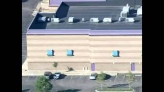 Aerial Footage of Back Corner Behind Theater Aurora Century 16