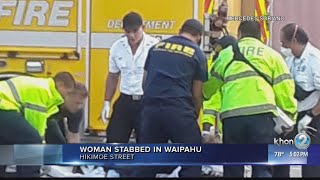 Stabbing sends woman to hospital in serious condition