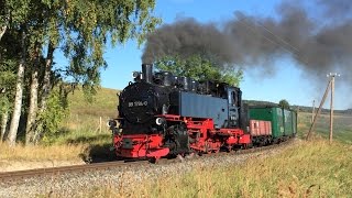 Rasender Roland im Sommer 2015 - Hochbetrieb bei der RüBB auf Rügen RÜKB BR99 99 1784 99 4802