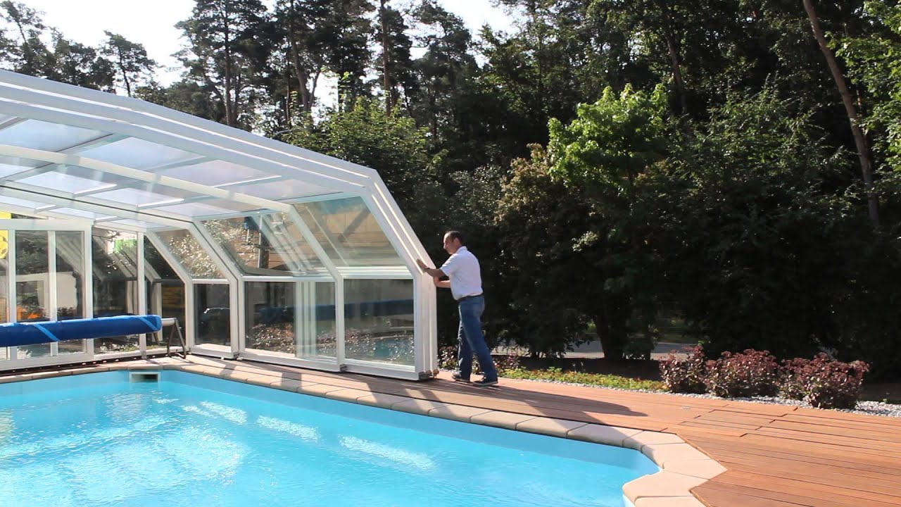 Opening Sliding Enclosure over swimming pool