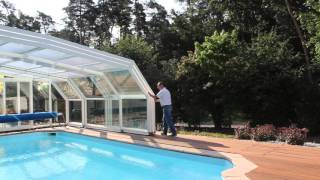 Opening Sliding Enclosure over swimming pool