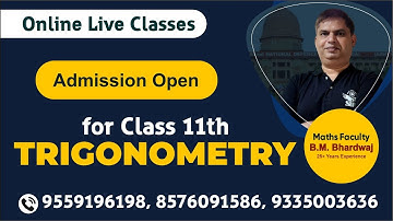 Trigonometry L-1 | Class 11 Maths | NDA, Airforce & Navy | BM Bhardwaj Sir | SDA Math