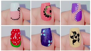 Top 6 nail art using everyday items 😱💅🧷#naildesign #viralvideo #top6nailart #viral #nailart