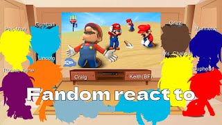 Fandom react to SMG4: Mario Breaks the McDonald's Ice Cream Machine (Gacha Club)