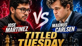 Jose Martinez Vs Magnus Carlsen | Titled Tuesday, 2026. #magnuscarlsen. screenshot 2