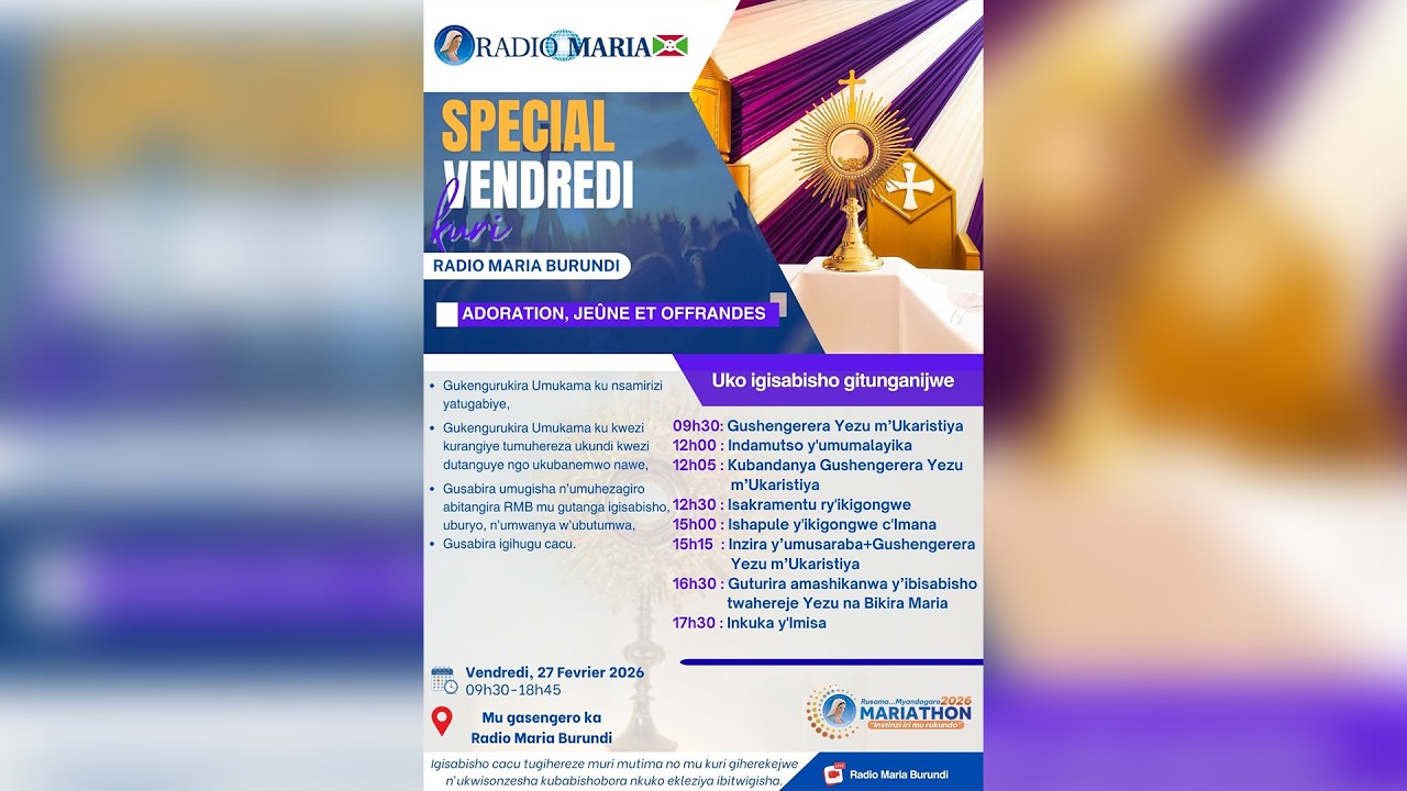 INKUKA YA MISA YO GUKENGURUKIRA IMANA KU KWEZI KWA RUHUHUMA TURANGIJE NO GUSABIRA IGIHUGU