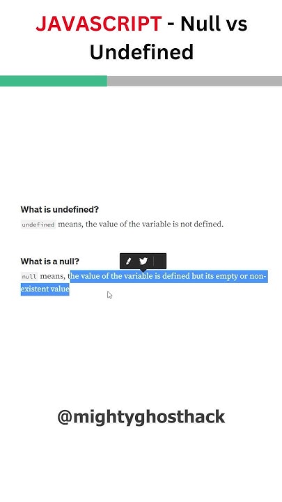 Undefined vs Null in JavaScript - YouTube