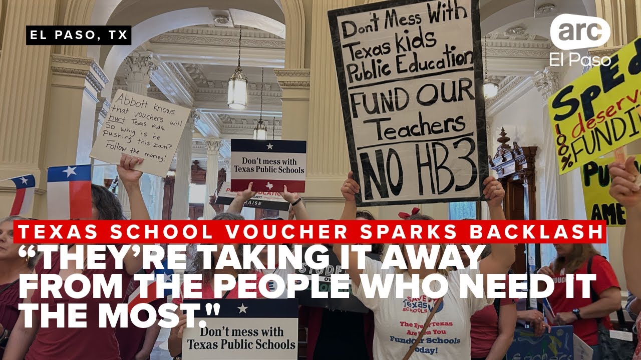Texas school voucher program sparks backlash in El Paso - YouTube