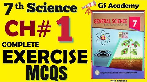 Exercise MCQs, Chapter 1, Plant Systems, Class 7 General Science, 7th science @gsacademy