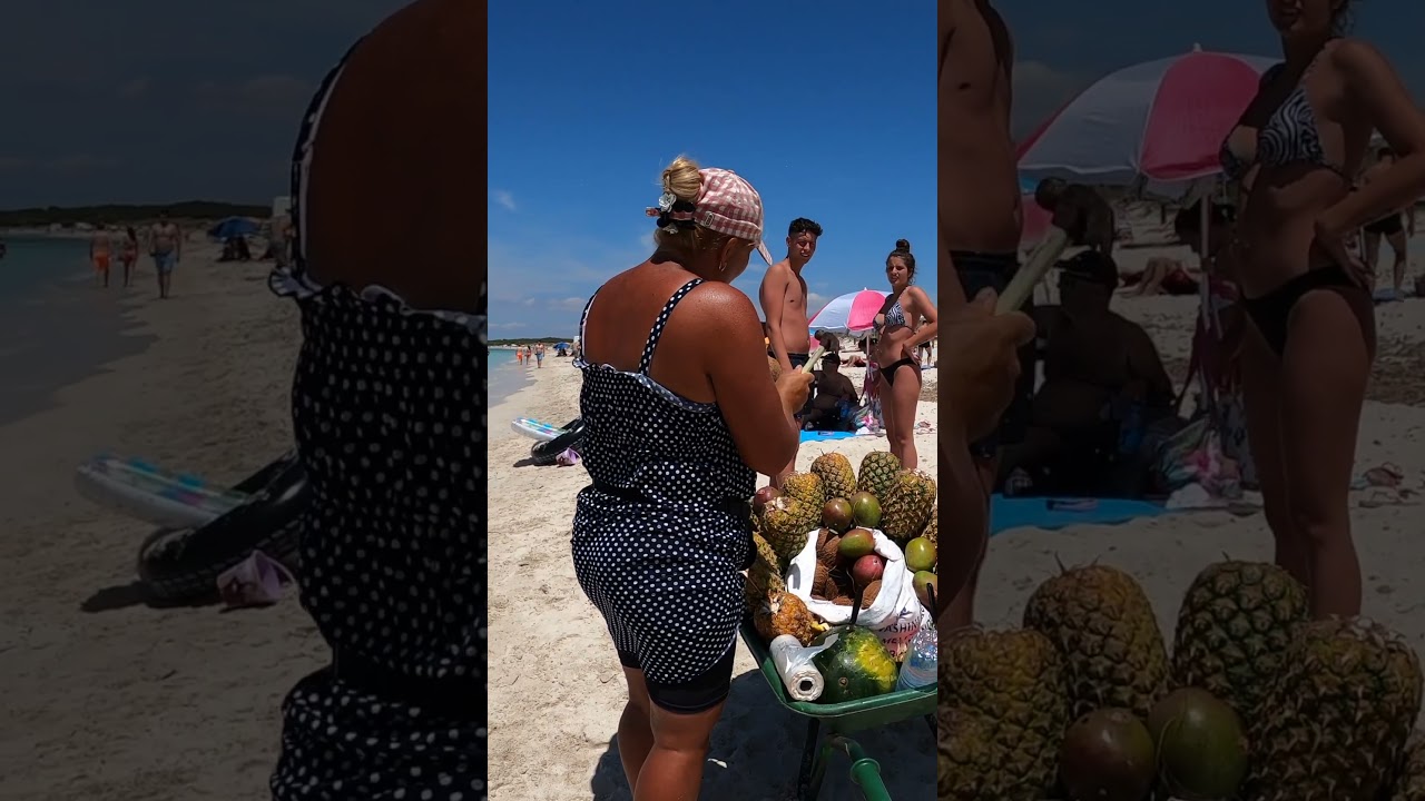 Tropical Fruits ๐๐๐ Mallorca Beach ๐๏ธ 4K #short