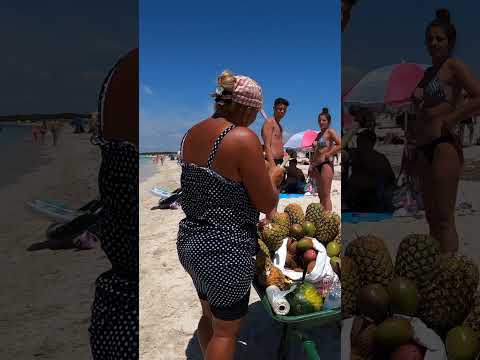 Tropical Fruits 🍉🍍👀 Mallorca Beach 🏖️ 4K #short