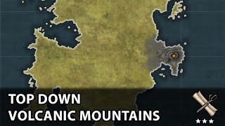 Top Down Volcanic Mountains Mastercl Clip