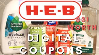 HEB App Digital Coupon Savings 7th Generation Love Beauty Planet