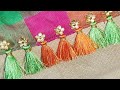 Saree Kuchu With Beads in Less than 1 Min | Double Color Baby Kuchu in Telugu/Dazzling designs